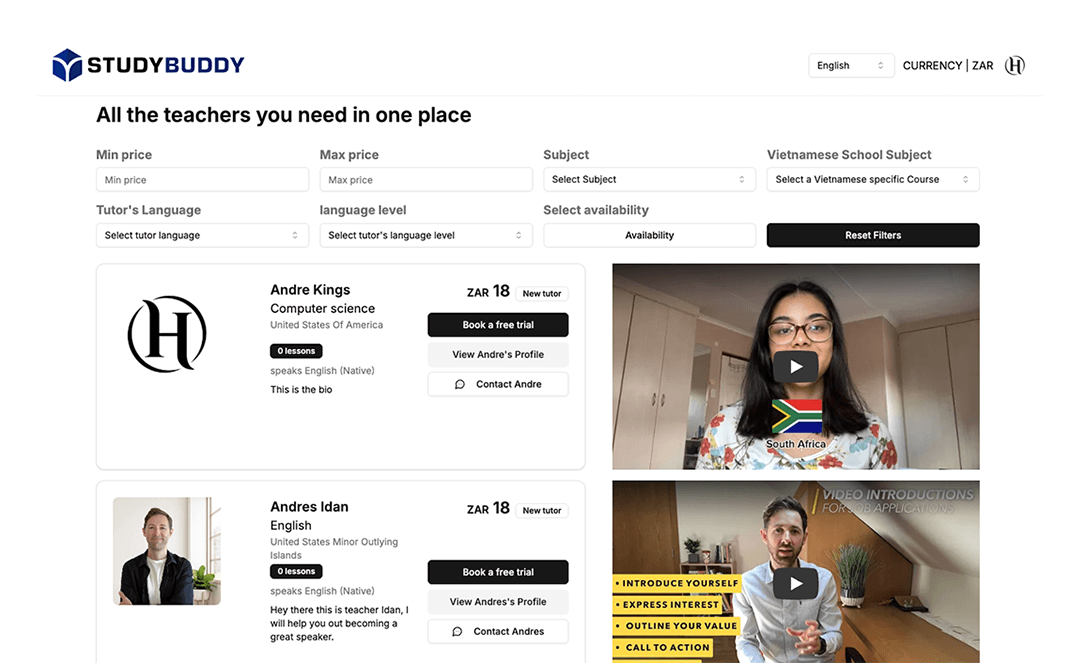 Landing page preview